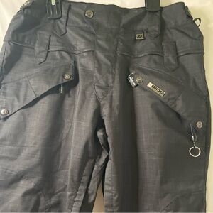 Men's Ride Insulated Gray Plaid Snowboard Pants